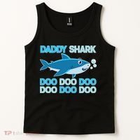 Daddy Shark Doo Doo Doo Funny Tank Top thumb 2