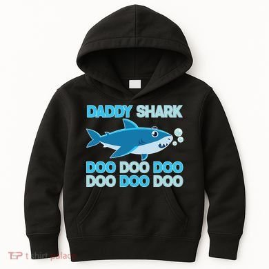Daddy Shark Doo Doo Doo Funny Kids Hoodie