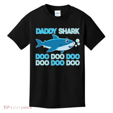 Daddy Shark Doo Doo Doo Funny Kids T-Shirt
