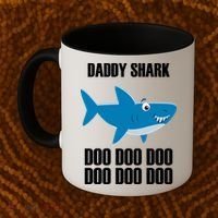 Daddy Shark Funny Cute Coffee Mug thumb 2