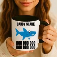 Daddy Shark Funny Cute Coffee Mug thumb 3