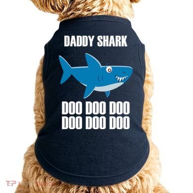 Daddy Shark Funny Cute Doggie Tank