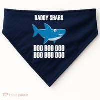 Daddy Shark Funny Cute USA-Made Doggie Bandana thumb 0