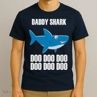 Daddy Shark Funny Cute T-Shirt thumb 3