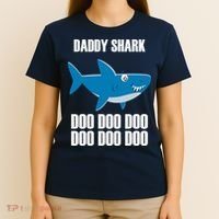 Daddy Shark Funny Cute T-Shirt thumb 4