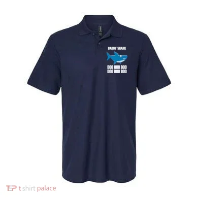 Daddy Shark Funny Cute Polo