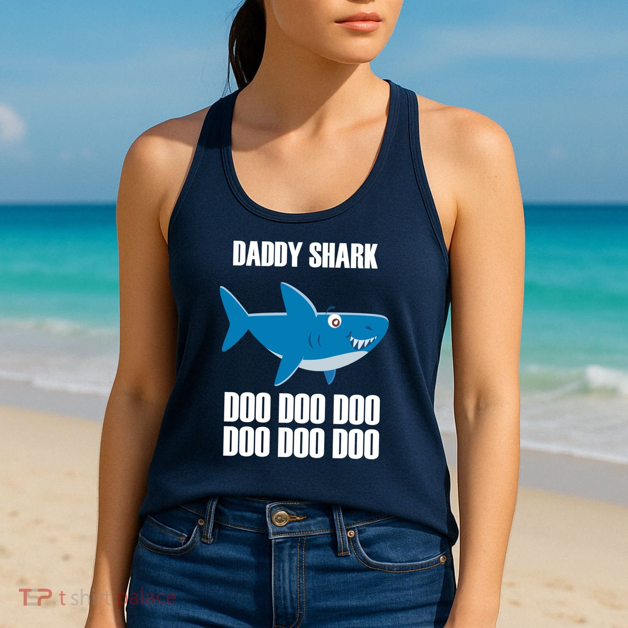 Daddy Shark Funny Cute Women's Tank Top
