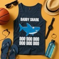 Daddy Shark Funny Cute Tank Top thumb 4