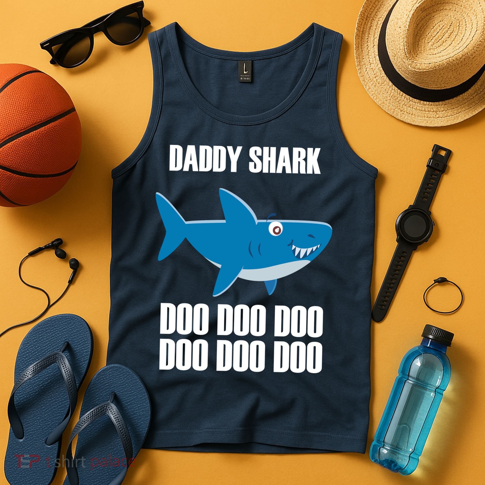 Daddy Shark Funny Cute Tank Top