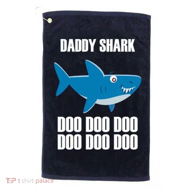Daddy Shark Funny Cute Golf Towel