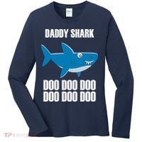 Daddy Shark Funny Cute Women's Long Sleeve Shirt thumb 0