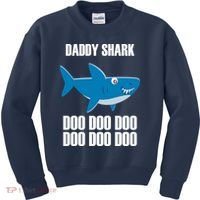 Daddy Shark Funny Cute Kids Sweatshirt thumb 0