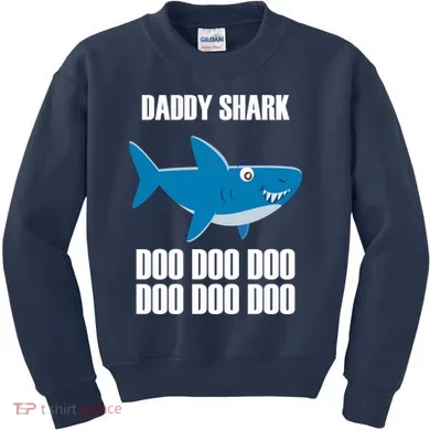 Daddy Shark Funny Cute Kids Sweatshirt