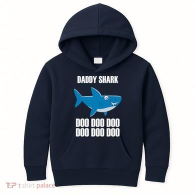 Daddy Shark Funny Cute Kids Hoodie