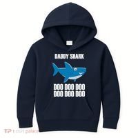 Daddy Shark Funny Cute Kids Hoodie thumb 0