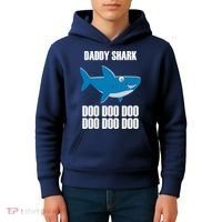 Daddy Shark Funny Cute Kids Hoodie thumb 4