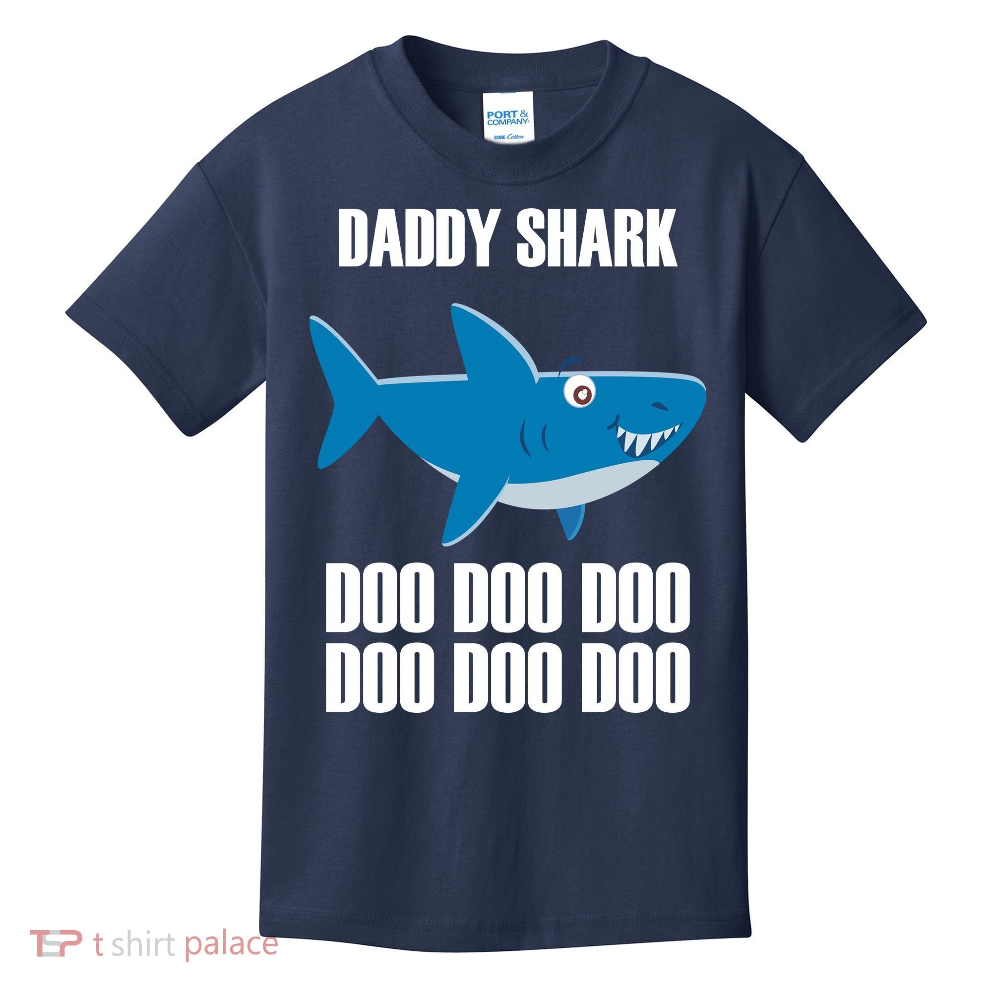 Daddy Shark Funny Cute Kids T-Shirt