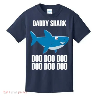 Daddy Shark Funny Cute Kids T-Shirt