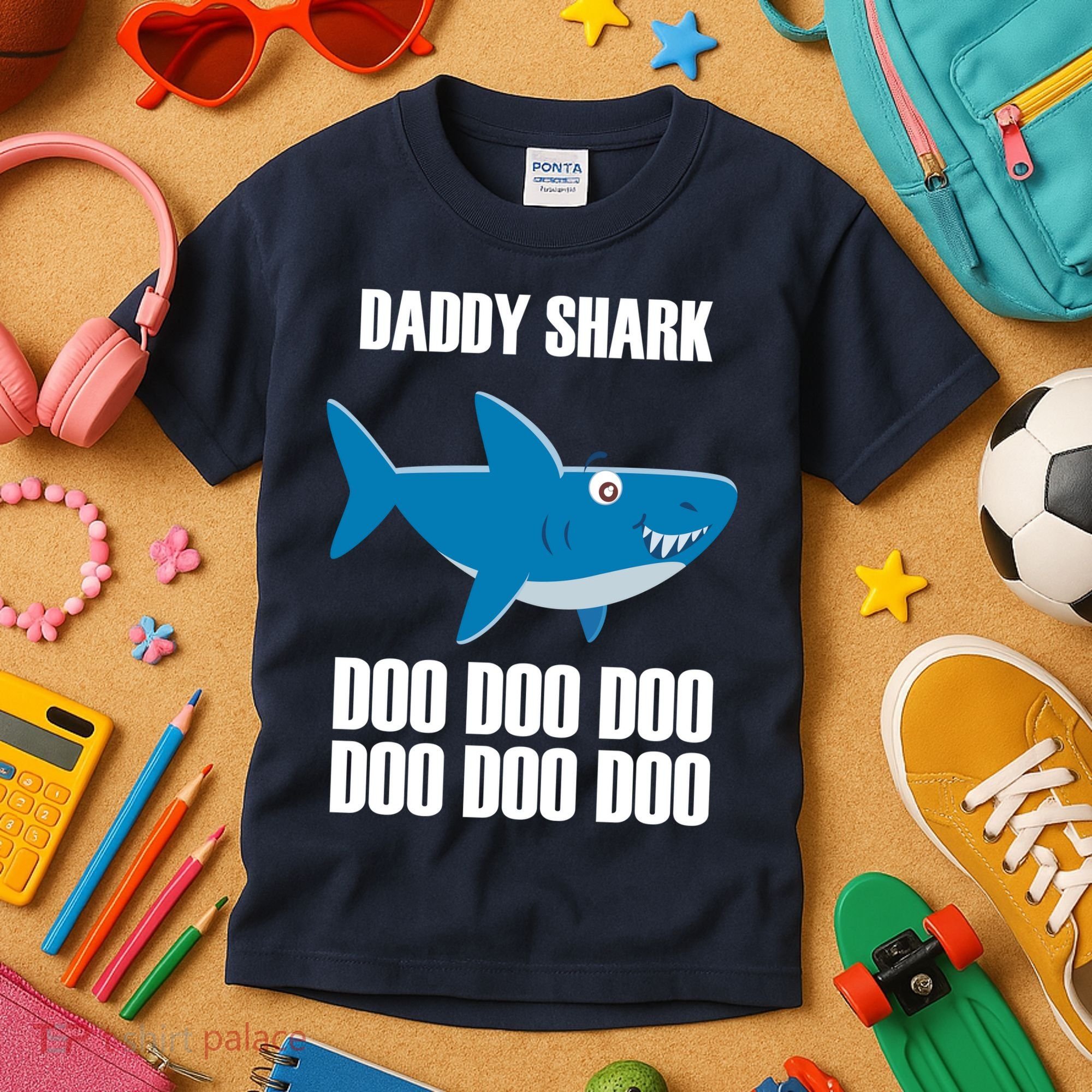 Daddy Shark Funny Cute Kids T-Shirt