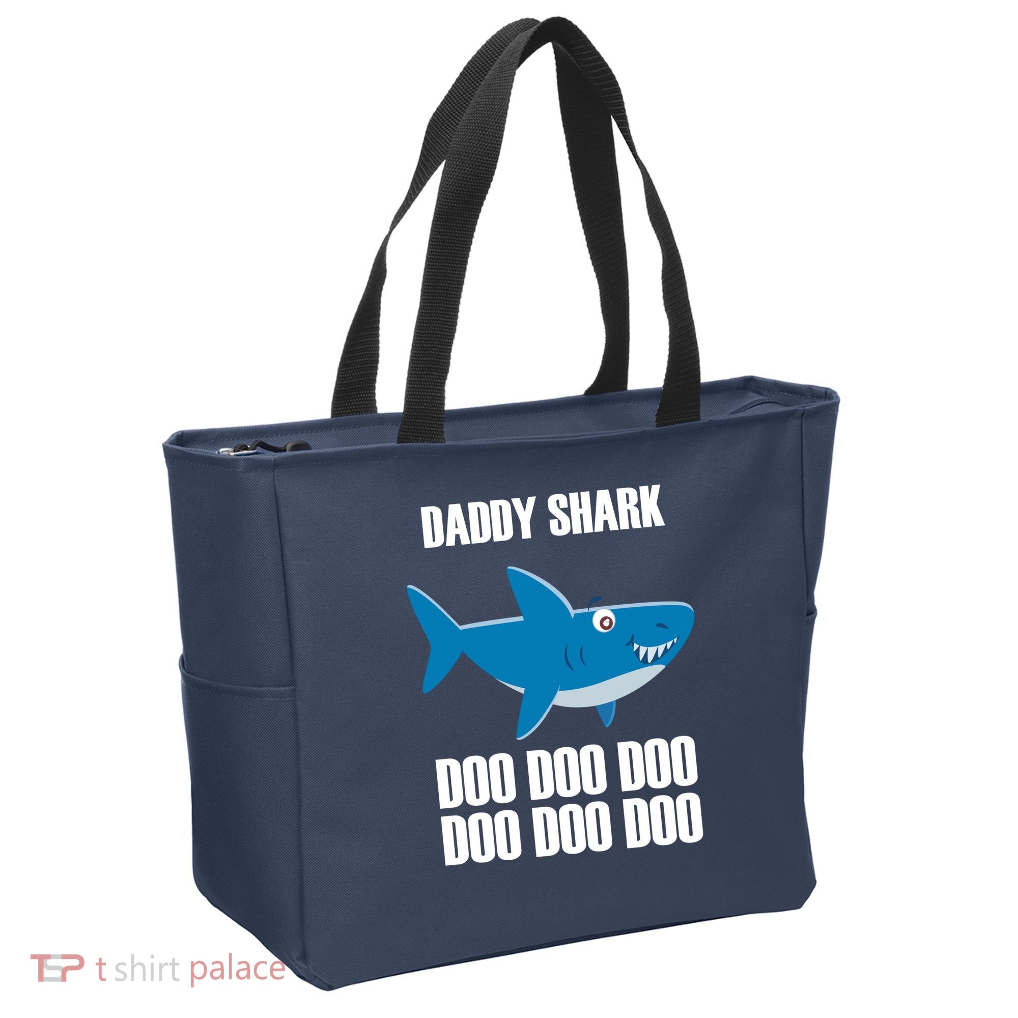 Daddy Shark Funny Cute Tote Bag