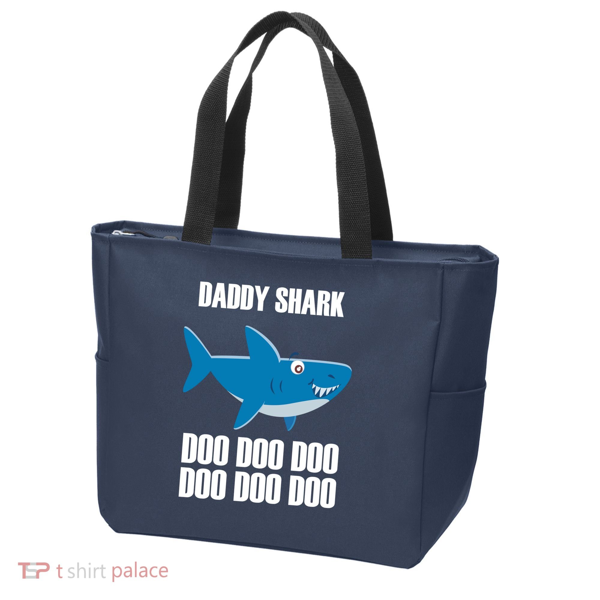 Daddy Shark Funny Cute Tote Bag