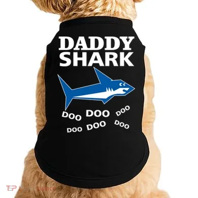 Daddy Shark Funny Dad Doggie Tank