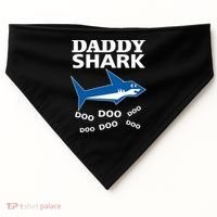 Daddy Shark Funny Dad USA-Made Doggie Bandana thumb 0