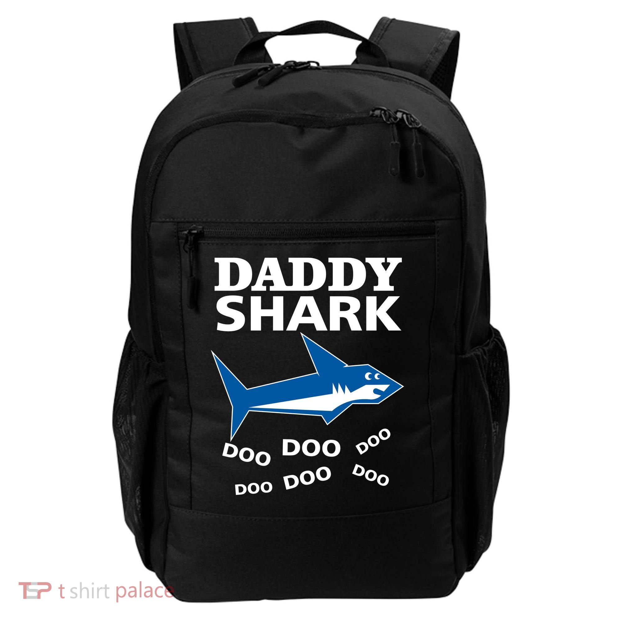 Daddy Shark Funny Dad Backpack
