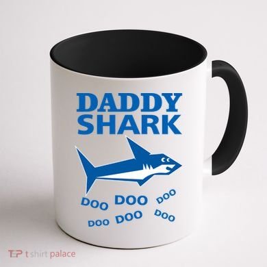 Daddy Shark Funny Dad Coffee Mug back