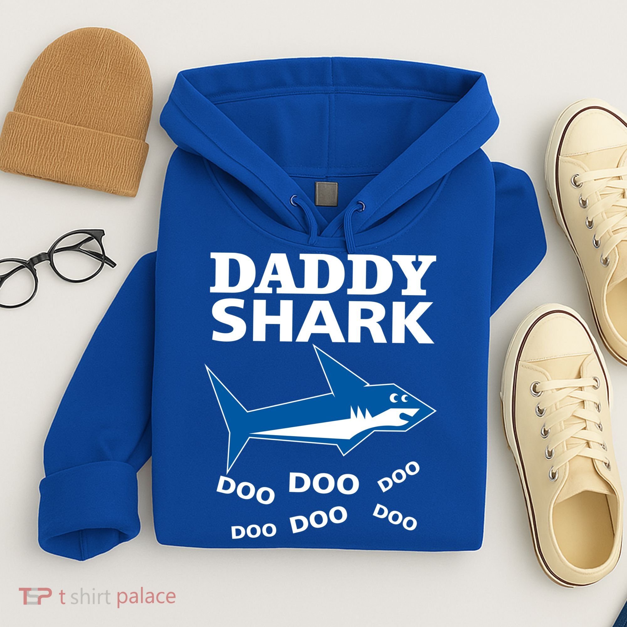 Daddy Shark Funny Dad Hoodie