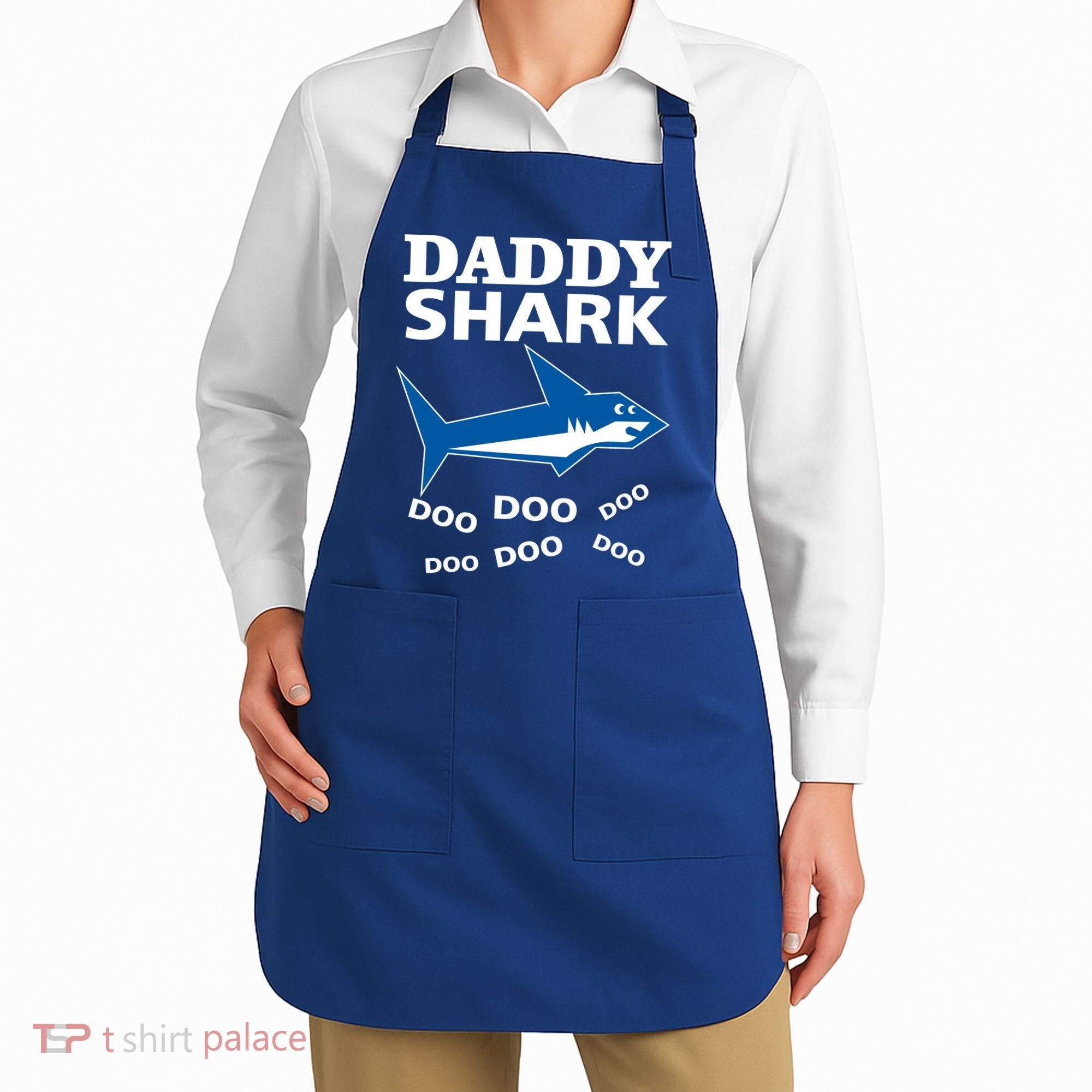 Daddy Shark Funny Dad Apron
