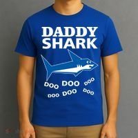 Daddy Shark Funny Dad T-Shirt thumb 3