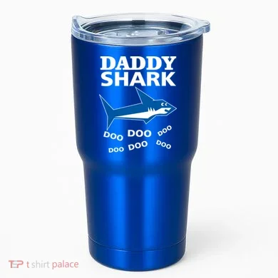 Daddy Shark Funny Dad Tumbler