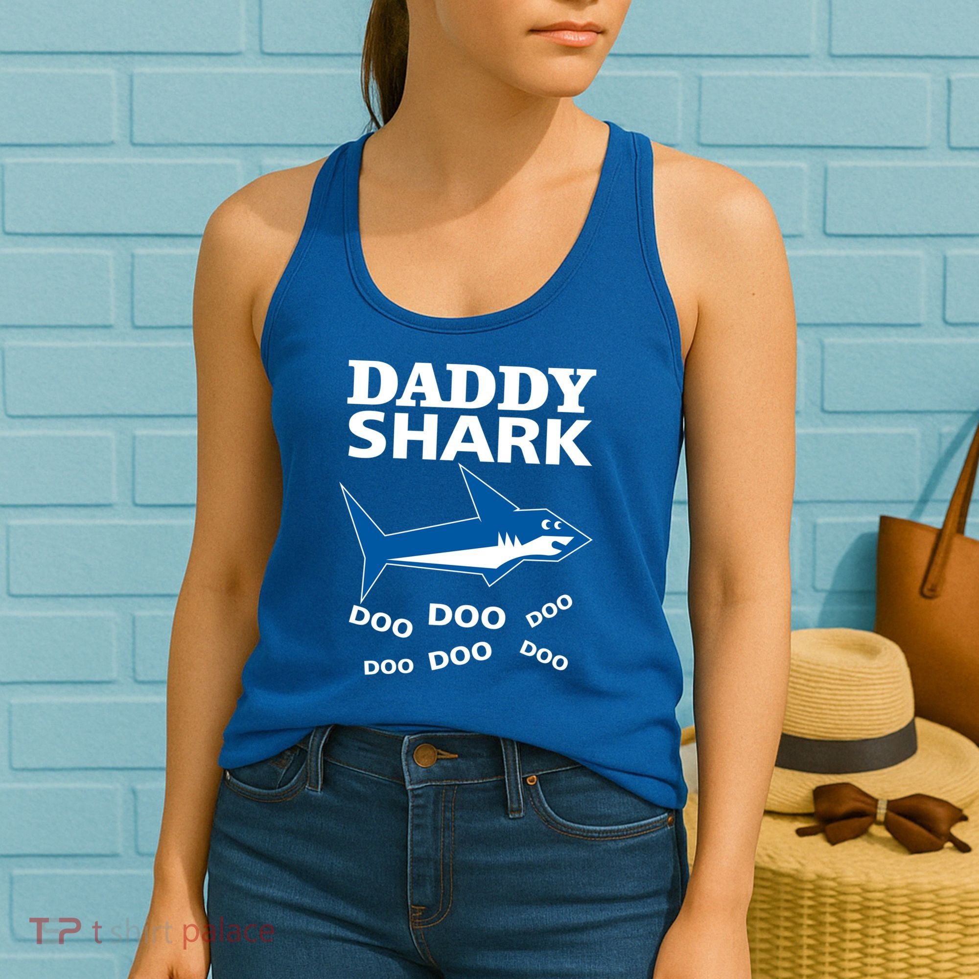 Daddy Shark Funny Dad Women's Tank Top