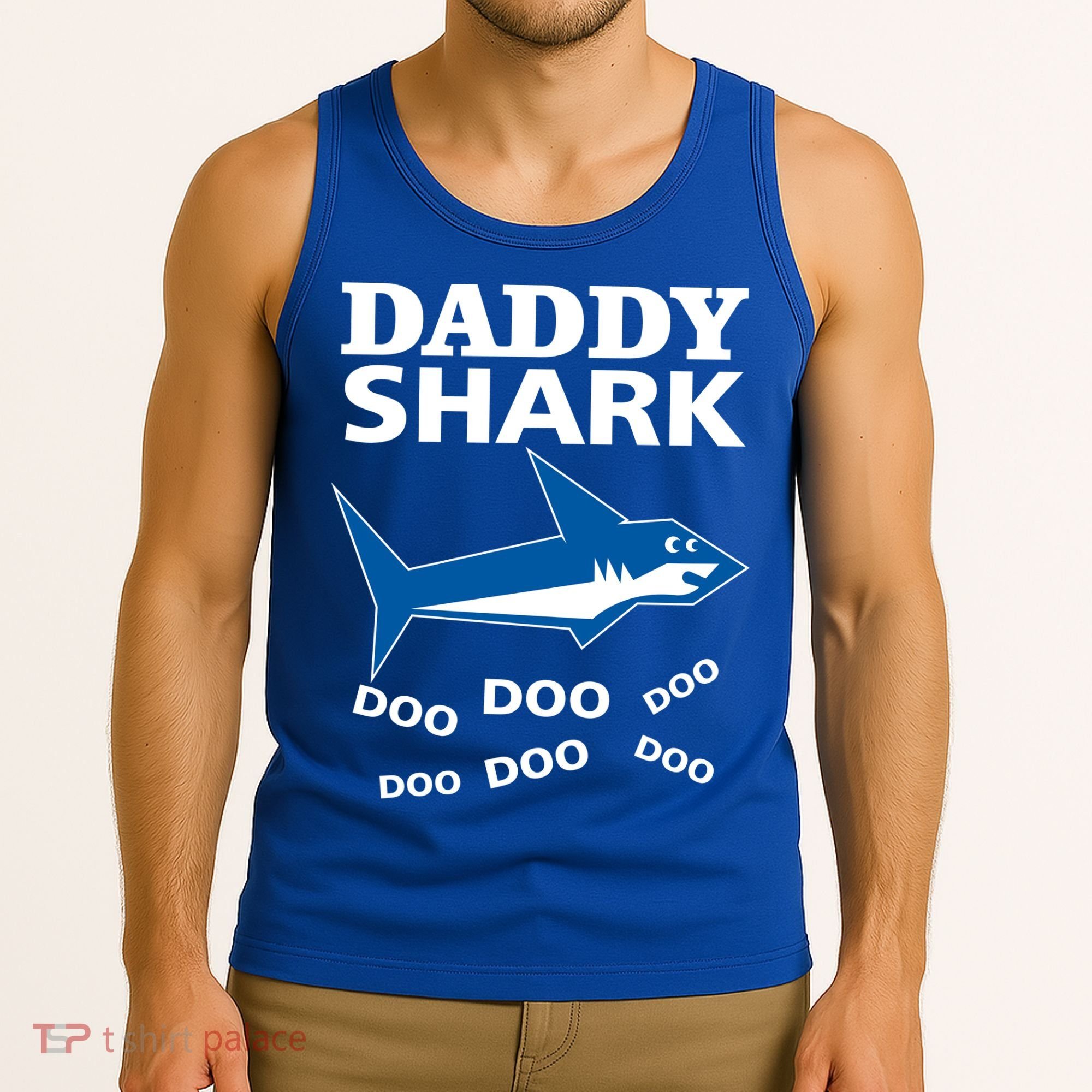 Daddy Shark Funny Dad Tank Top