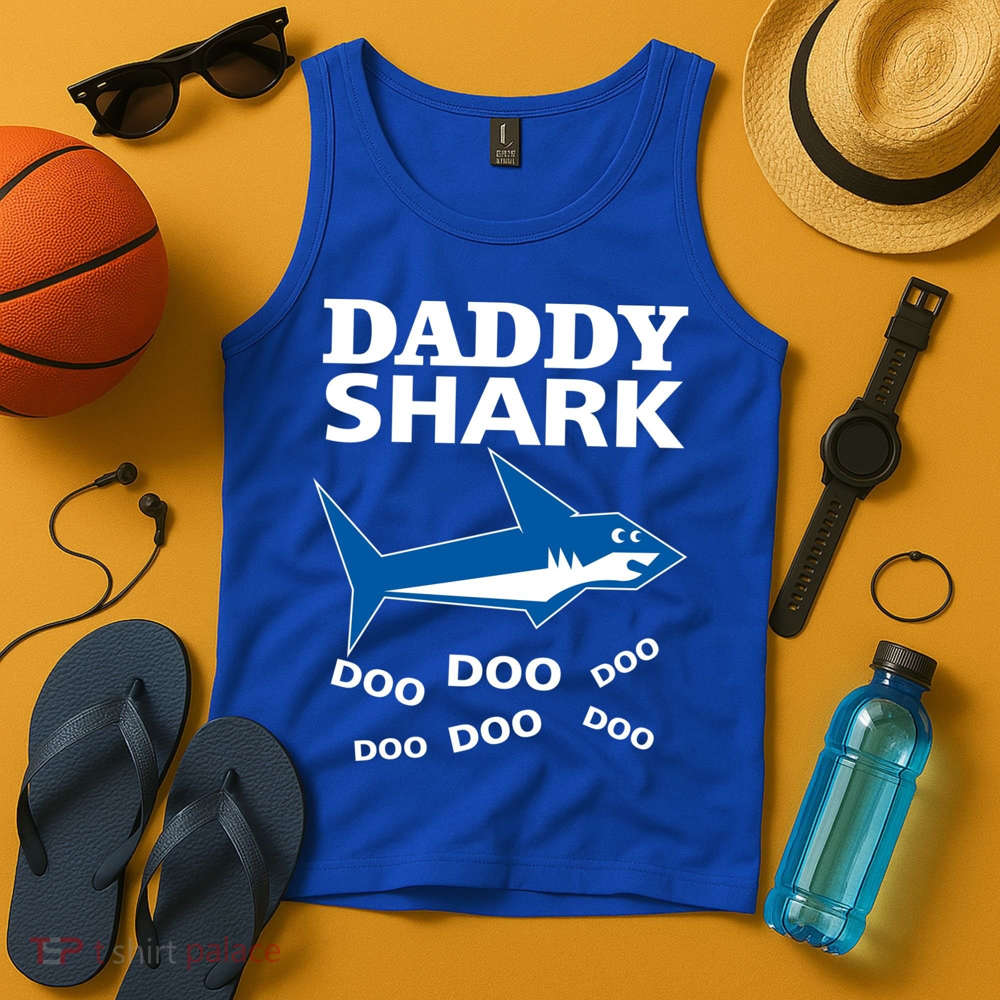 Daddy Shark Funny Dad Tank Top