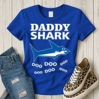 Daddy Shark Funny Dad Women's T-Shirt thumb 3