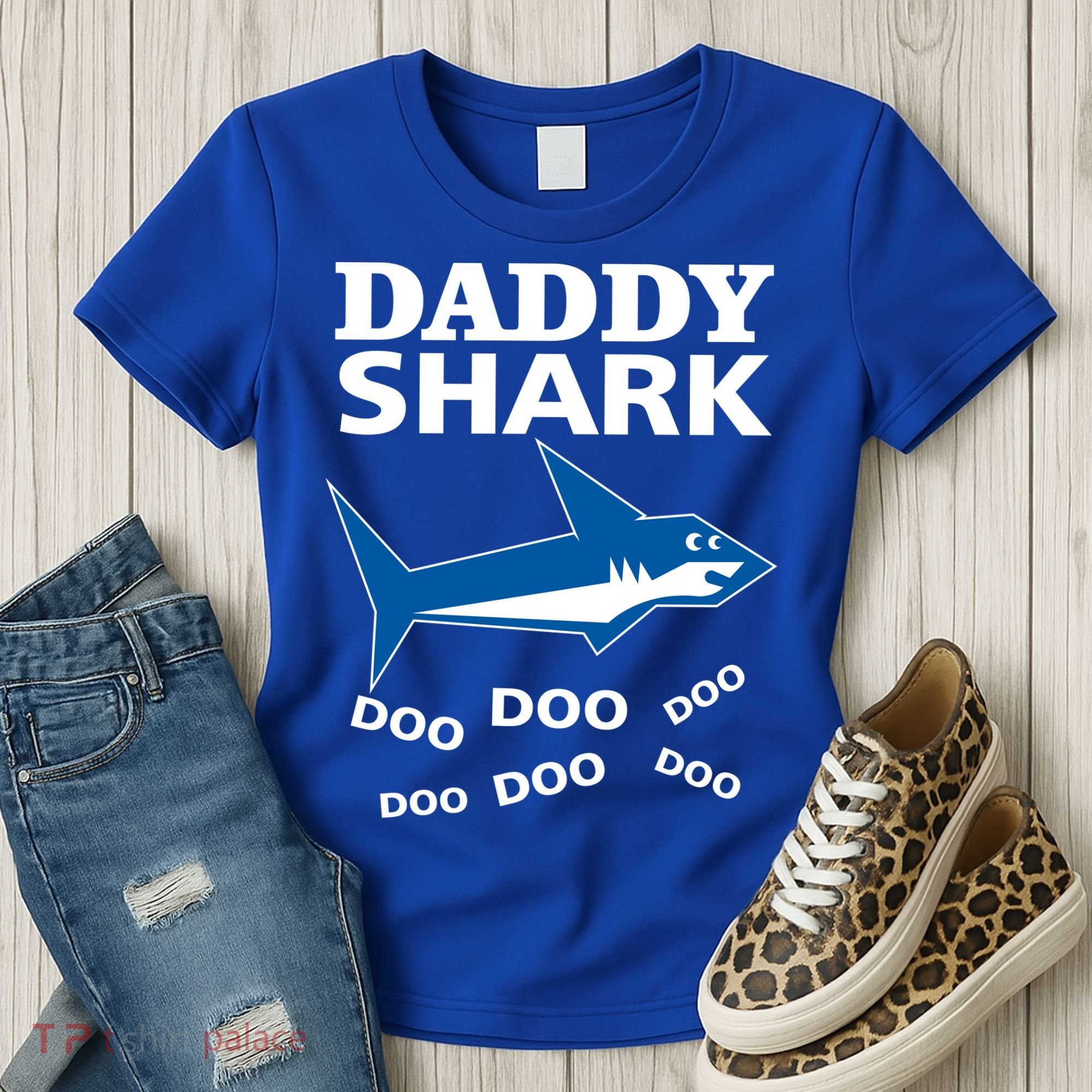 Daddy Shark Funny Dad Women's T-Shirt