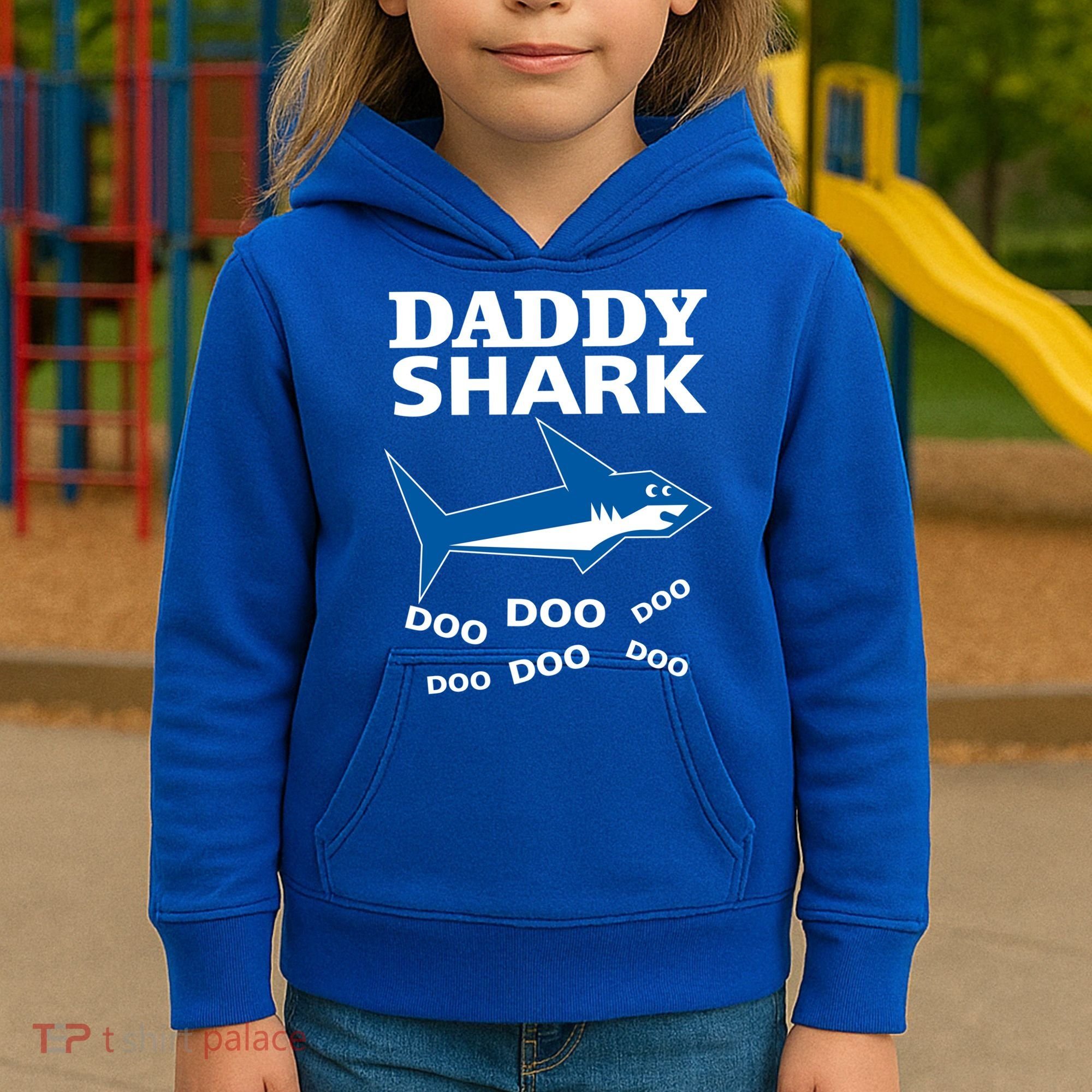Daddy Shark Funny Dad Kids Hoodie