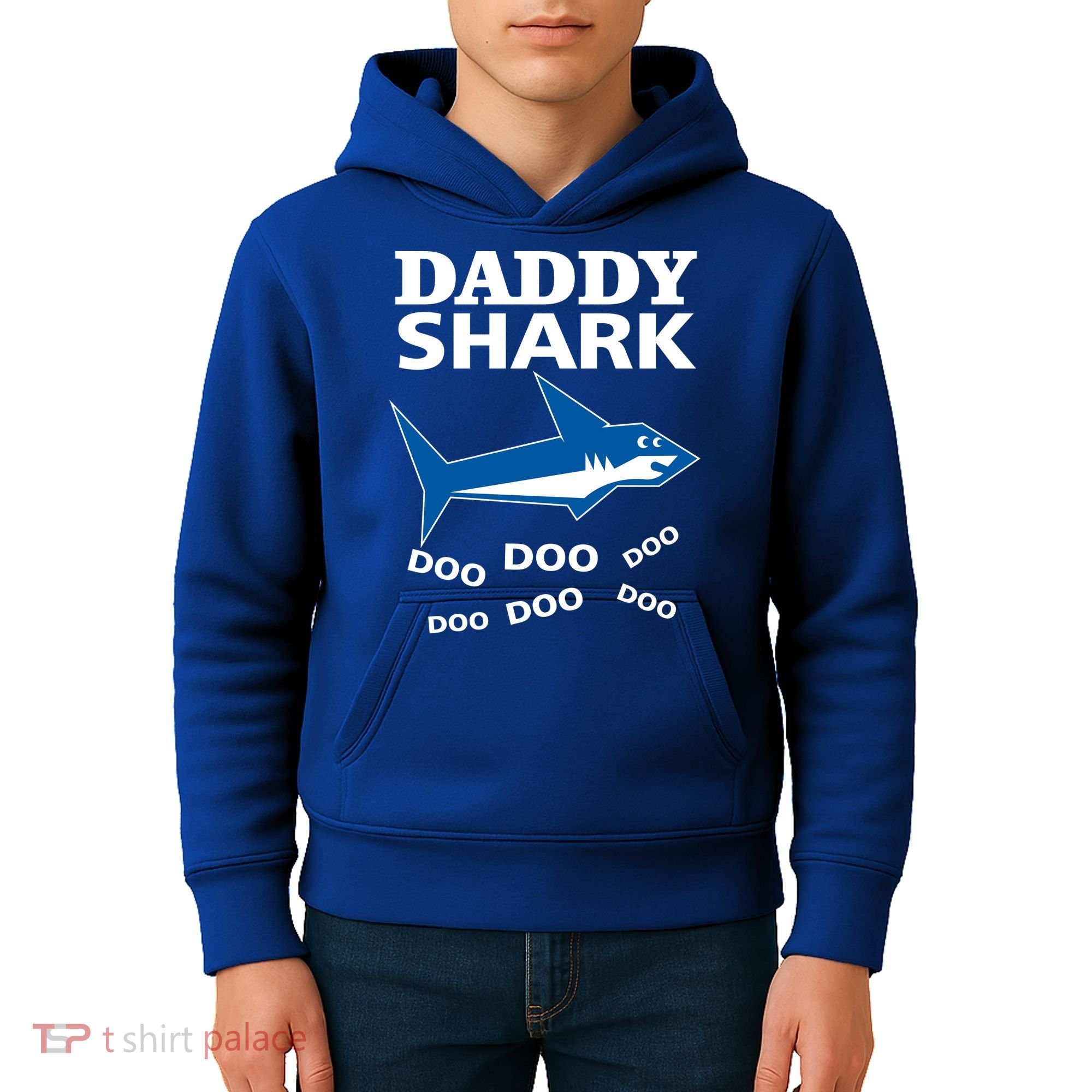 Daddy Shark Funny Dad Kids Hoodie