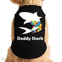 Daddy Shark Puzzles Autism Awareness Doggie Tank thumb 0