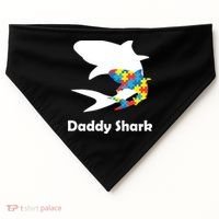 Daddy Shark Puzzles Autism Awareness USA-Made Doggie Bandana thumb 0