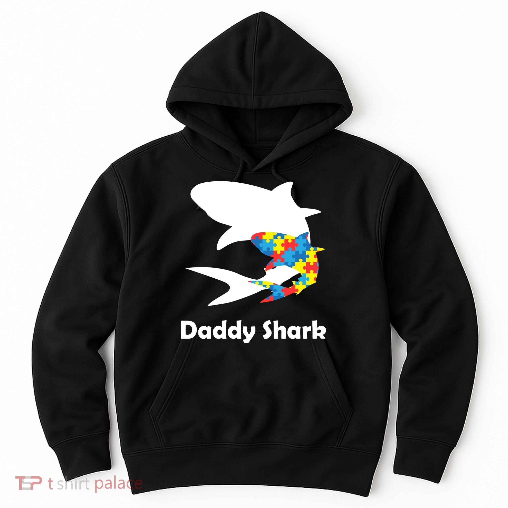 Daddy Shark Puzzles Autism Awareness Hoodie