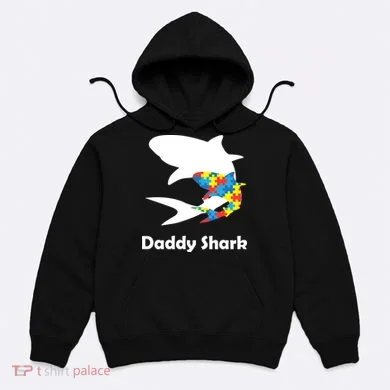 Daddy Shark Puzzles Autism Awareness Hoodie
