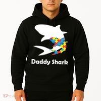 Daddy Shark Puzzles Autism Awareness Hoodie thumb 2