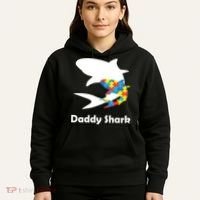 Daddy Shark Puzzles Autism Awareness Hoodie thumb 5