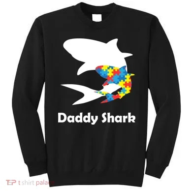 Daddy Shark Puzzles Autism Awareness Sweatshirt
