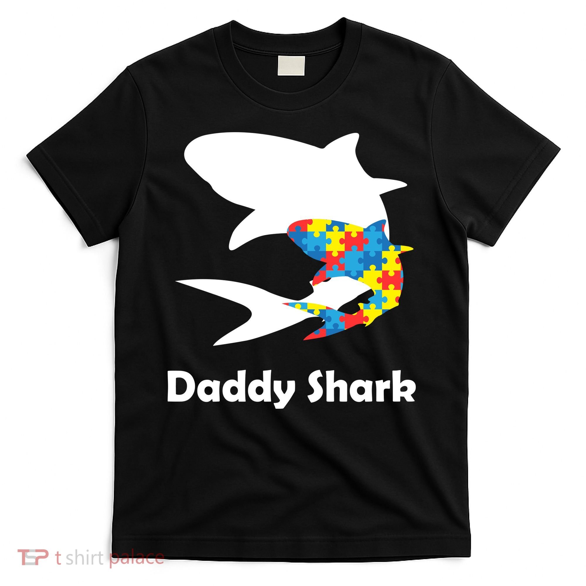 Daddy Shark Puzzles Autism Awareness T-Shirt