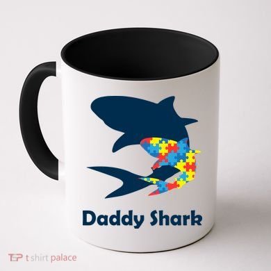 Daddy Shark Puzzles Autism Awareness Coffee Mug