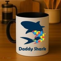 Daddy Shark Puzzles Autism Awareness Coffee Mug thumb 4